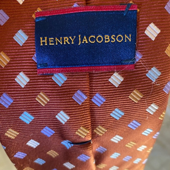 Elegant Orange Patterned Tie - Picture 3 of 3